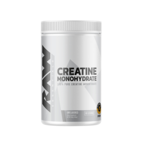 RAW Nutrition Creatine Monohydrate Powder, Unflavored, 510g 100 Servings